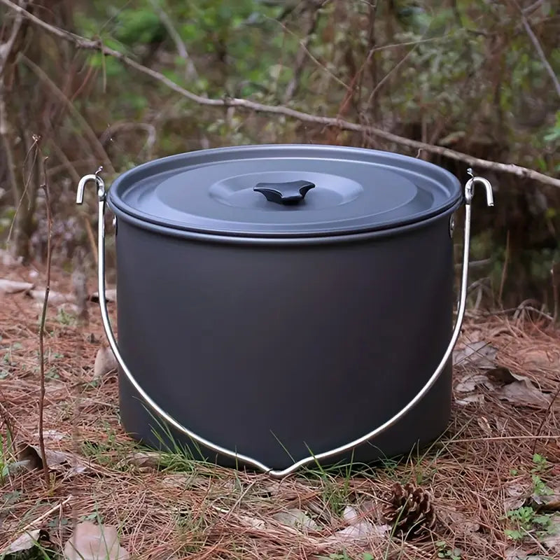SurvivorPot XL – De Ultieme Hangende Pan voor Outdoor & Preppers