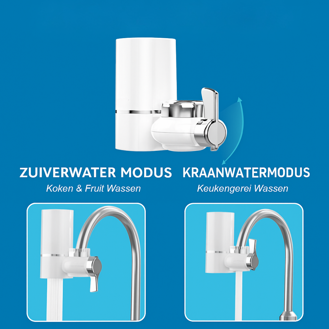 AquaClean Pro Kraanfilter Gecertificeerde 5-staps zuivering – Vers, veilig water direct uit jouw kraan