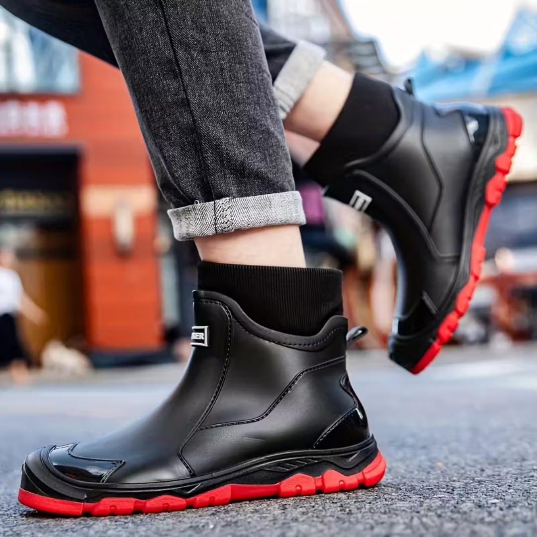 Regenlaarzen Enkellaarzen – Antislip Zool, Warme Fleece Voering & Comfortabele Slip-On Pasvorm