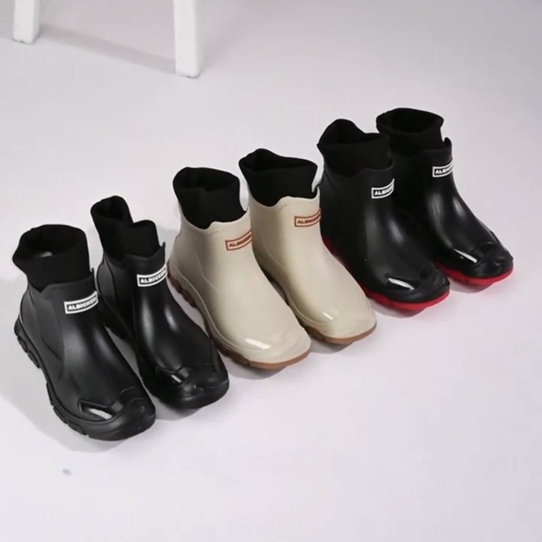 Regenlaarzen Enkellaarzen – Antislip Zool, Warme Fleece Voering & Comfortabele Slip-On Pasvorm