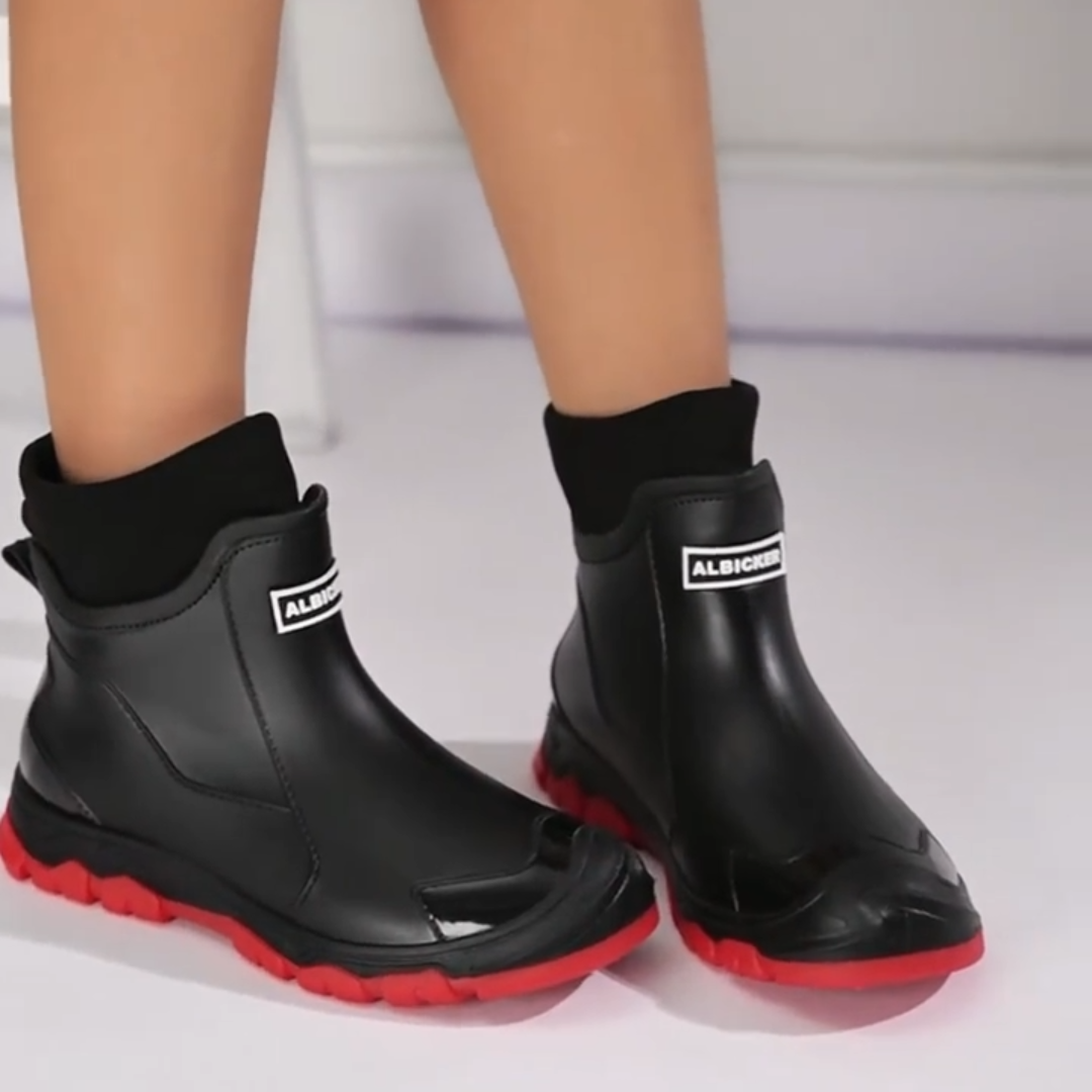 Regenlaarzen Enkellaarzen – Antislip Zool, Warme Fleece Voering & Comfortabele Slip-On Pasvorm