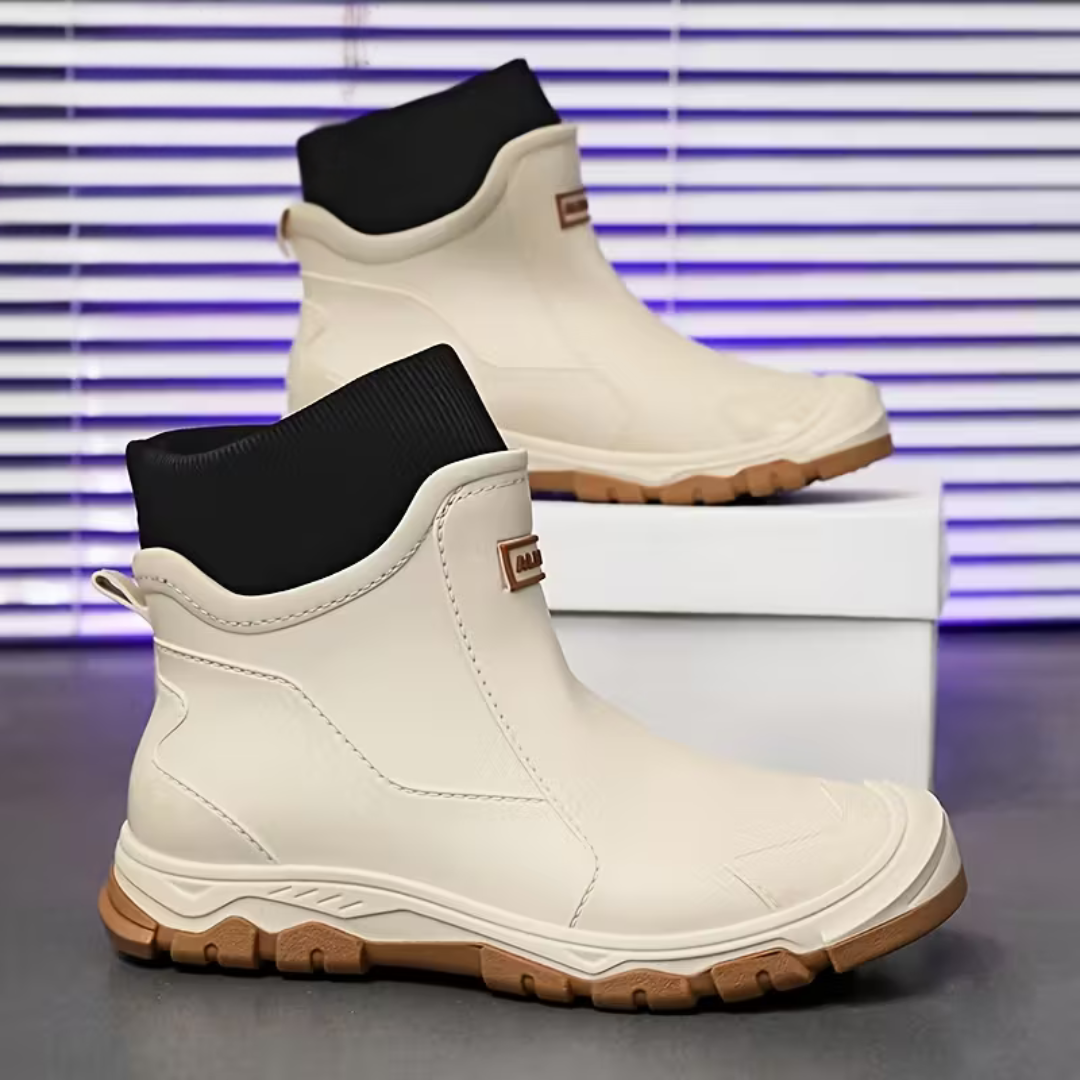 Regenlaarzen Enkellaarzen – Antislip Zool, Warme Fleece Voering & Comfortabele Slip-On Pasvorm