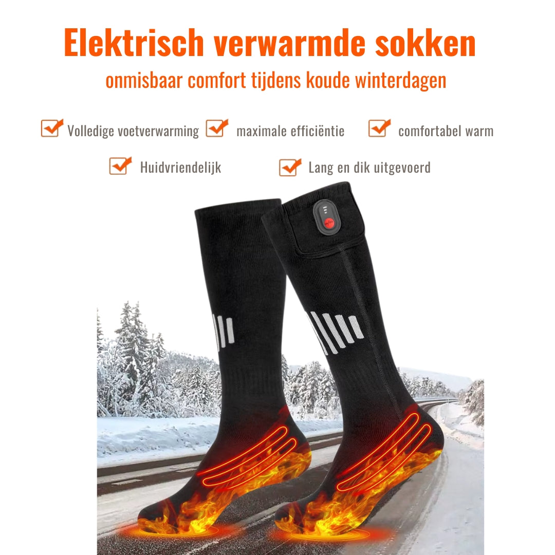 HeatCore Socks – elektrisch verwarmde sokken met oplaadbare accu’s voor warmte tot 55°C.