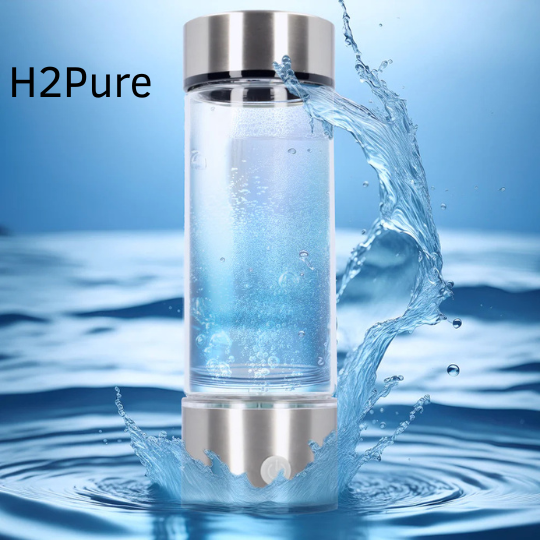 H2Pure Glass Bottle – Jouw Waterstofwater (H₂) Gezondheidsboost in een Fles