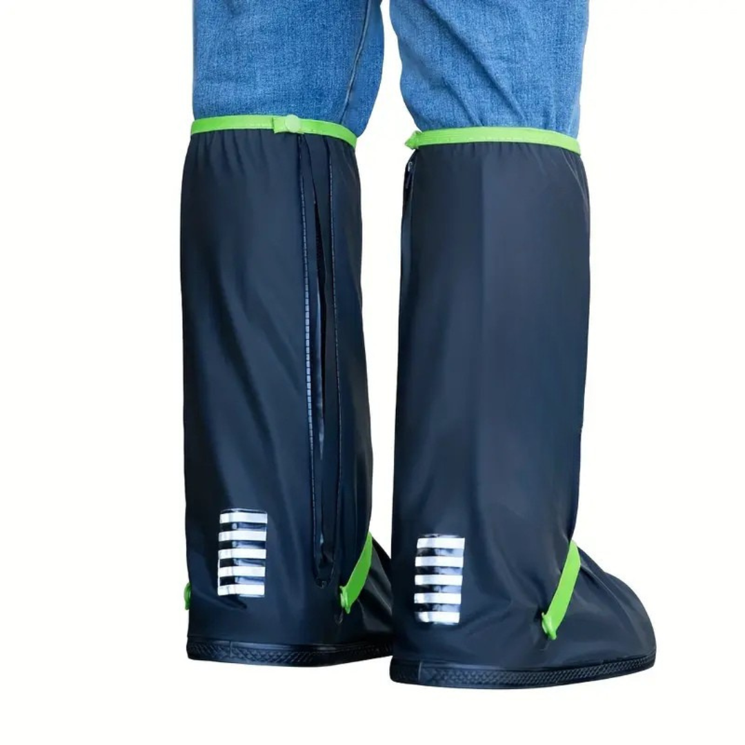 StormGuard Overschoenen – Waterdichte, Herbruikbare Schoenhoezen voor Regen, Sneeuw & Fietsen – Duurzaam Hoog Model met Antislipzool & Reflecterende Strip
