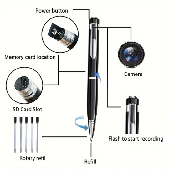 NoteCam Pen – camera pen die geen detail mist, discreet en veilig opnemen
