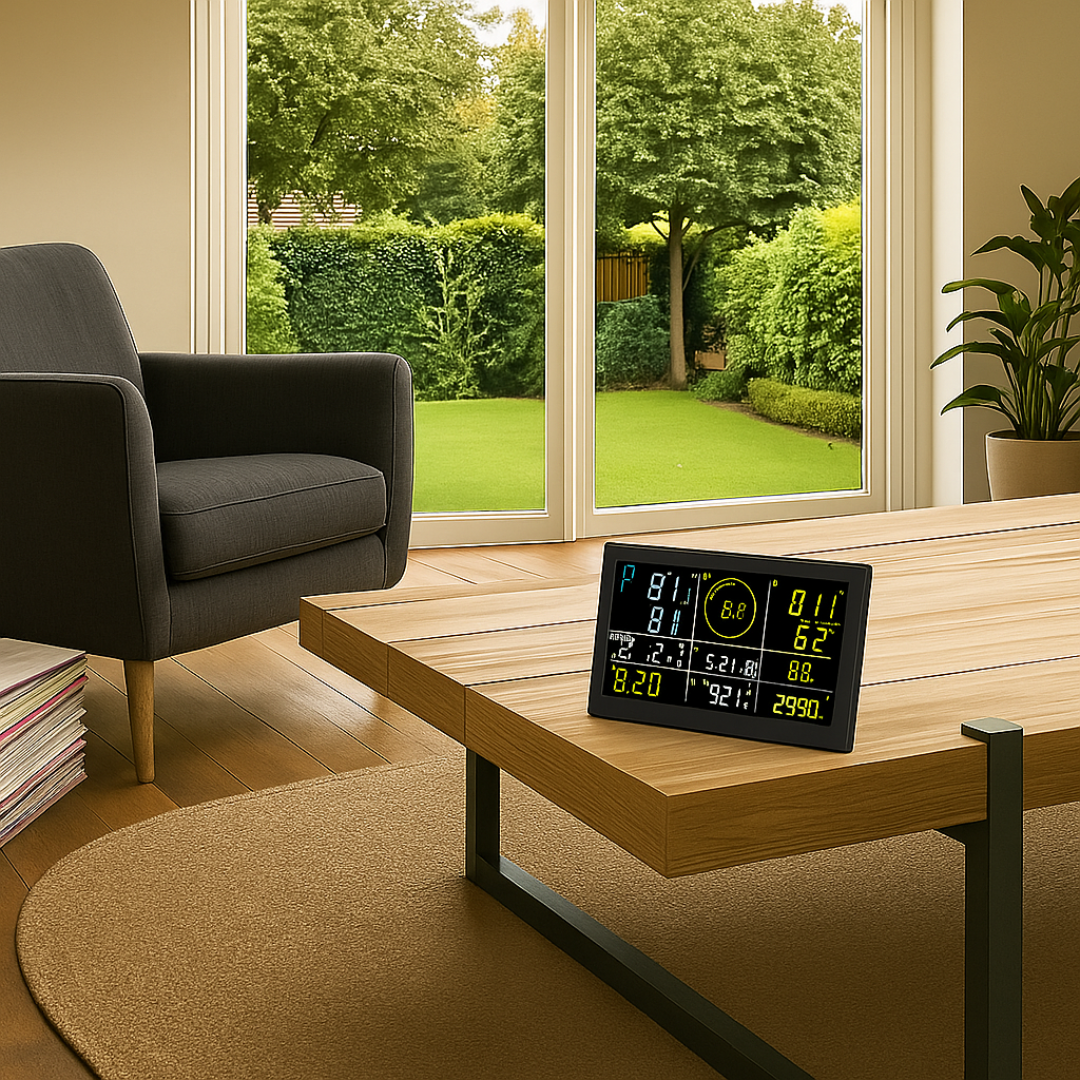 MeteoConnect Pro – Wi-Fi Weerstation met Solar Sensor App & Weersvoorspelling | Hyperlokale Weerdata in Real-Time