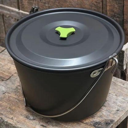 SurvivorPot XL – De Ultieme Hangende Pan voor Outdoor & Preppers
