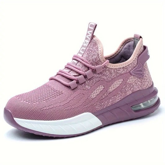 WorkEase Pink – Dames Veiligheidsschoenen met Stalen Neus & Prikbestendige Zool | Lichtgewicht & Ademend