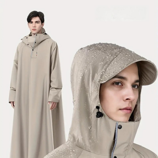 AllWeather Lange Regenjas – Waterdichte Heren/Dames Jas met Capuchon