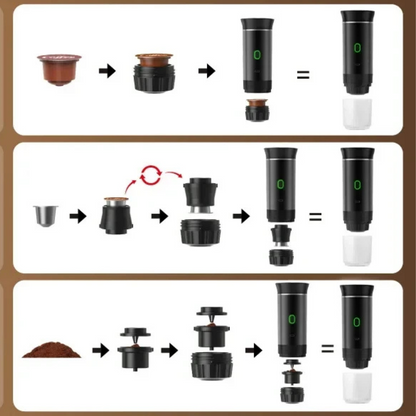 Draagbare 3-in-1 Espressomachine voor Outdoor, Preppers en Survival