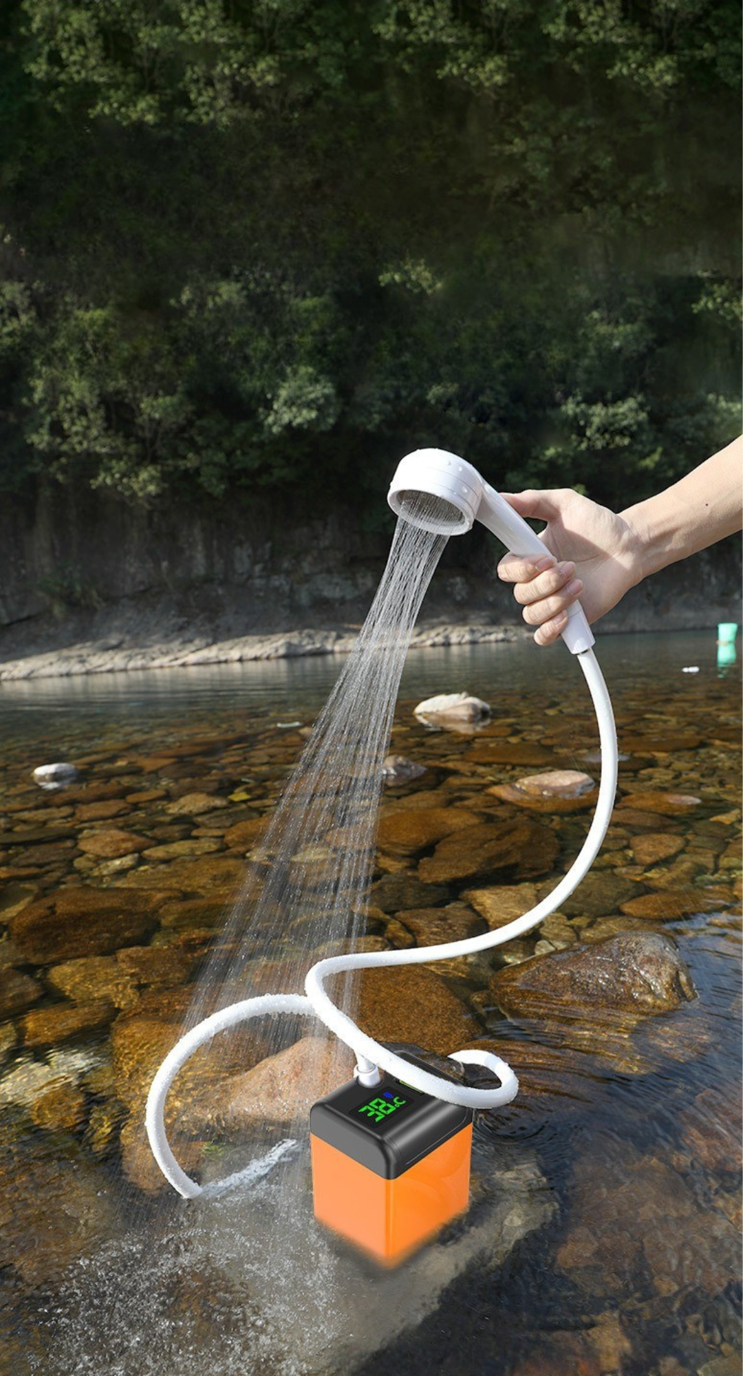 HydroNomad - Draagbare Oplaadbare Douche voor Kamperen, Outdoor of Noodsituaties