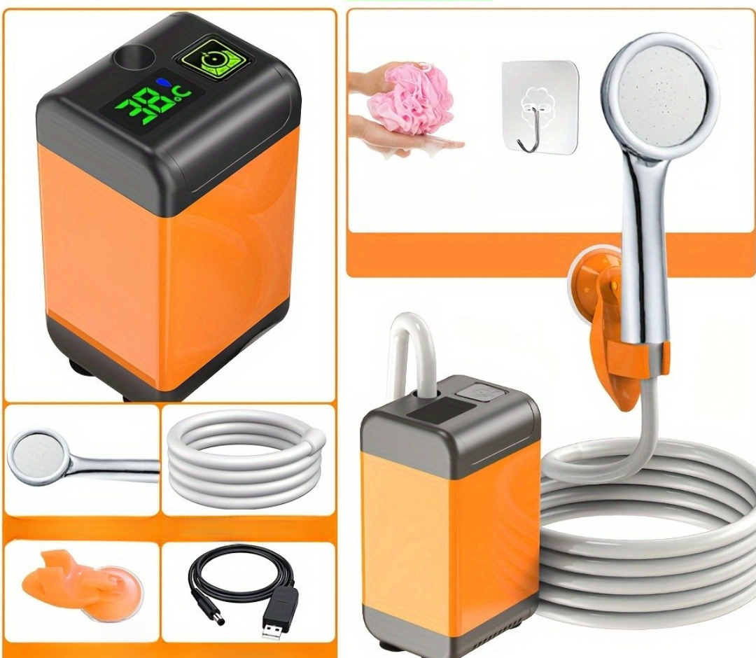 HydroNomad - Draagbare Oplaadbare Douche voor Kamperen, Outdoor of Noodsituaties