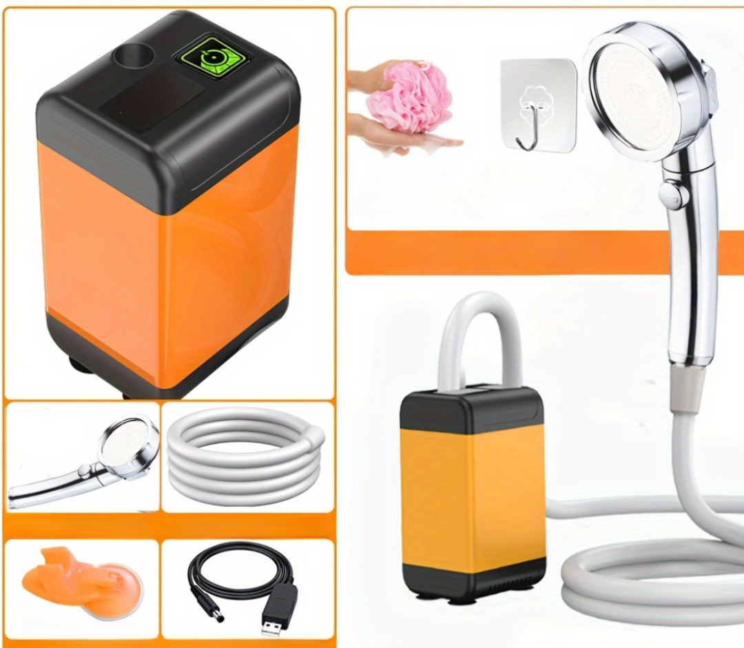 HydroNomad - Draagbare Oplaadbare Douche voor Kamperen, Outdoor of Noodsituaties
