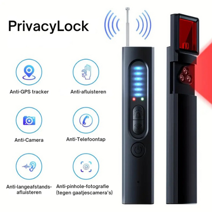 PrivacyLock Verborgen Camera- en GPS-detector – 4-in-1 Anti-Spionage Scanner