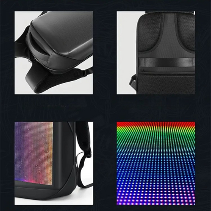 PixiPack – LED Rugzak met App-besturing (App-Store/Google Play)| Programmeerbare Pixel Art Rugzak