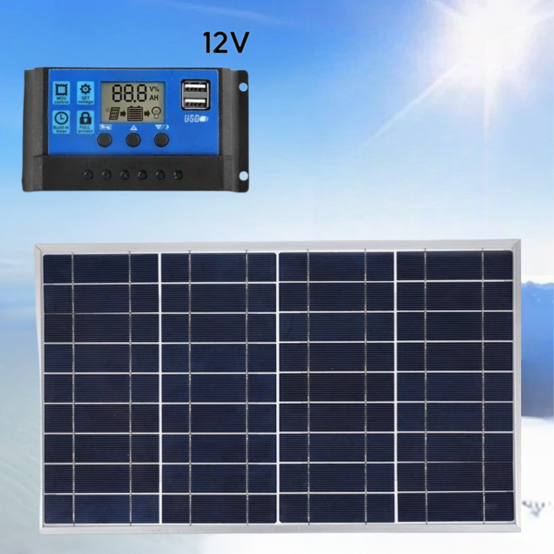 PrepSolar Power Kit 300 - Altijd Stroom – Voor Preppers, Outdoor Avonturen & Noodsituaties