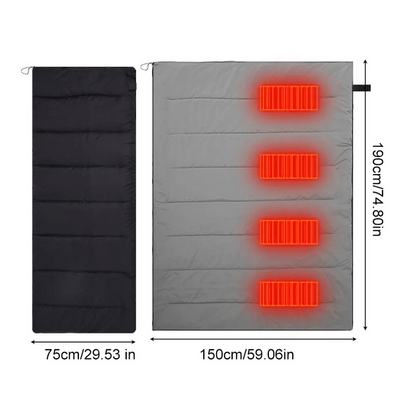 PrepWarm Cocoon – USB/Type-C Verwarmde Slaapzakdeken