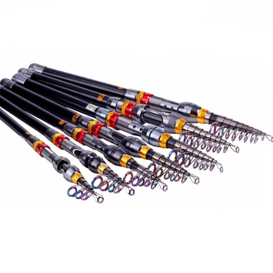 SurvivorCast Vishengel – 1.8 m tot 3,6 m1 Koolstofvezel telescopische hengel + SC5000 Molen