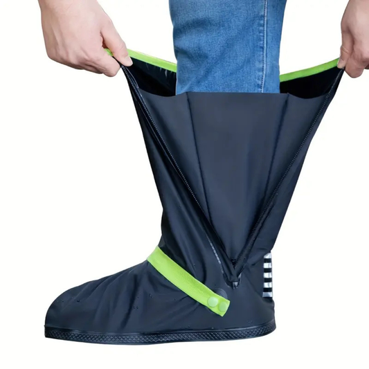 StormGuard Overschoenen – Waterdichte, Herbruikbare Schoenhoezen voor Regen, Sneeuw & Fietsen – Duurzaam Hoog Model met Antislipzool & Reflecterende Strip