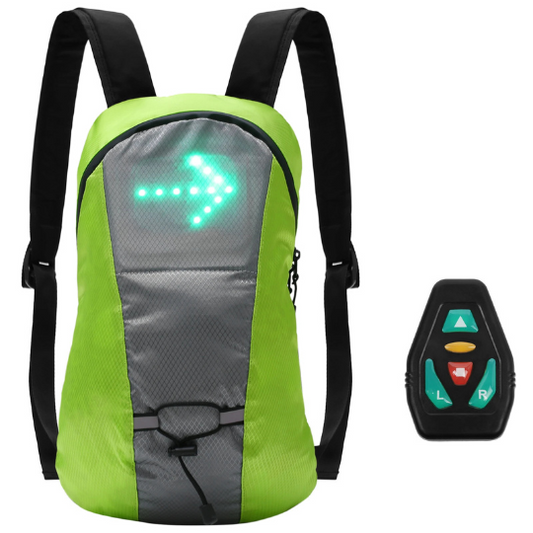 SafeRide LED Signaal Rugzak – Reflecterende Fietsrugzak met Richtingaanwijzer & USB Oplaadbaar