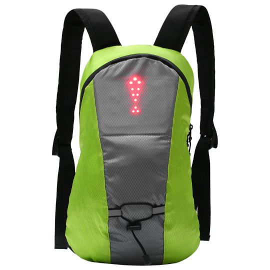 SafeRide LED Signaal Rugzak – Reflecterende Fietsrugzak met Richtingaanwijzer & USB Oplaadbaar