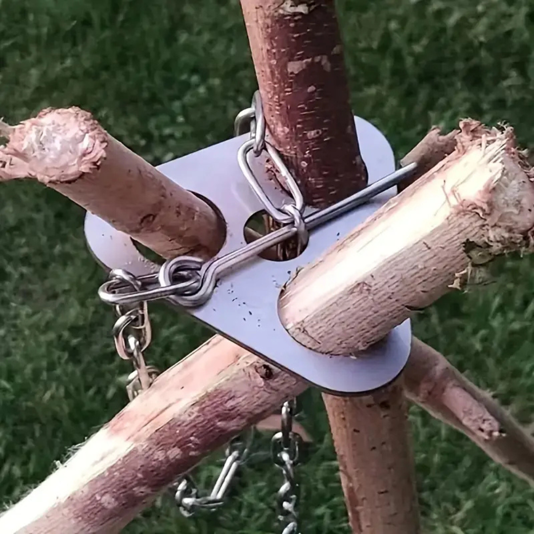 SurvivorTripod – Draagbare Driepoot Kookstandaard voor Outdoor & Survival