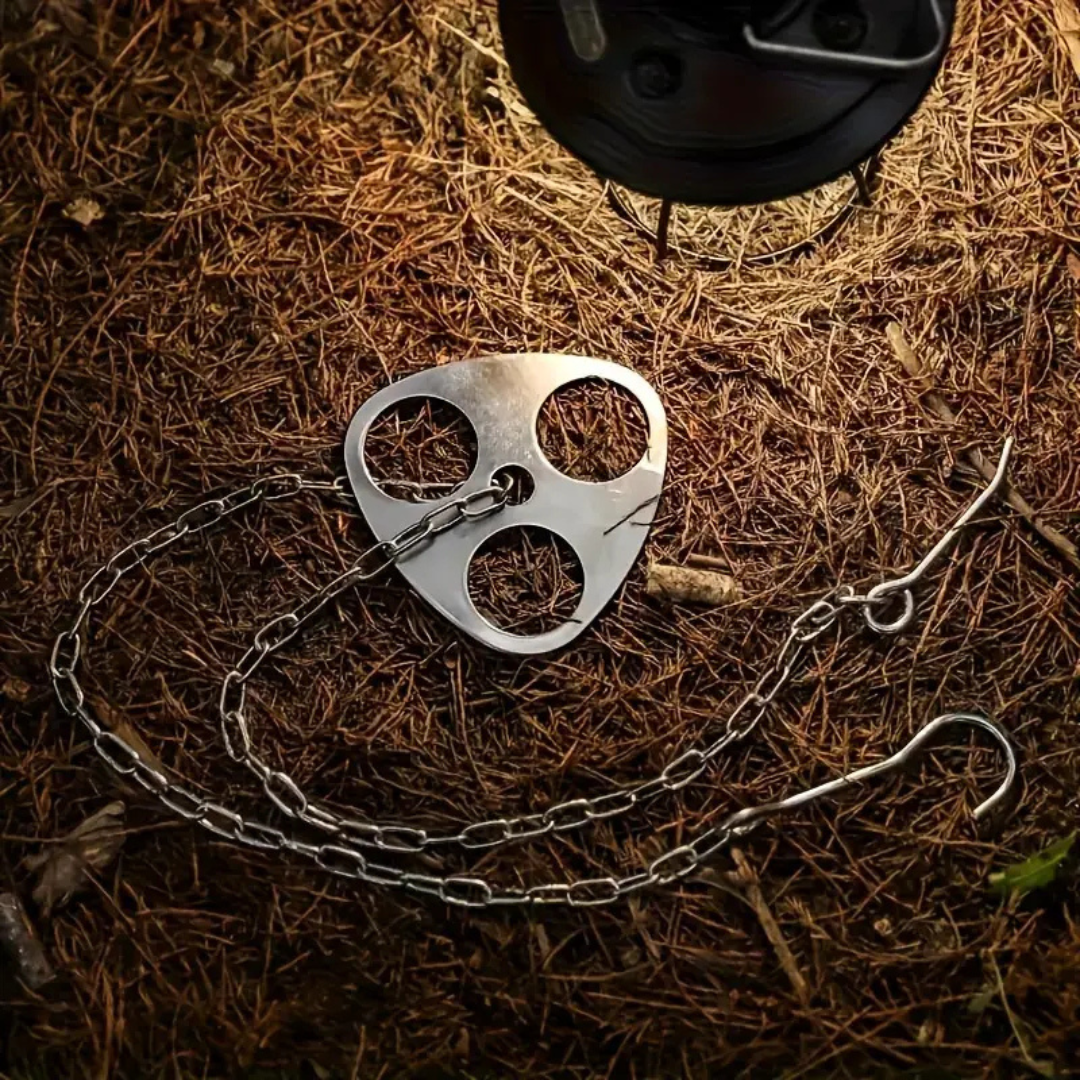 SurvivorTripod – Draagbare Driepoot Kookstandaard voor Outdoor & Survival
