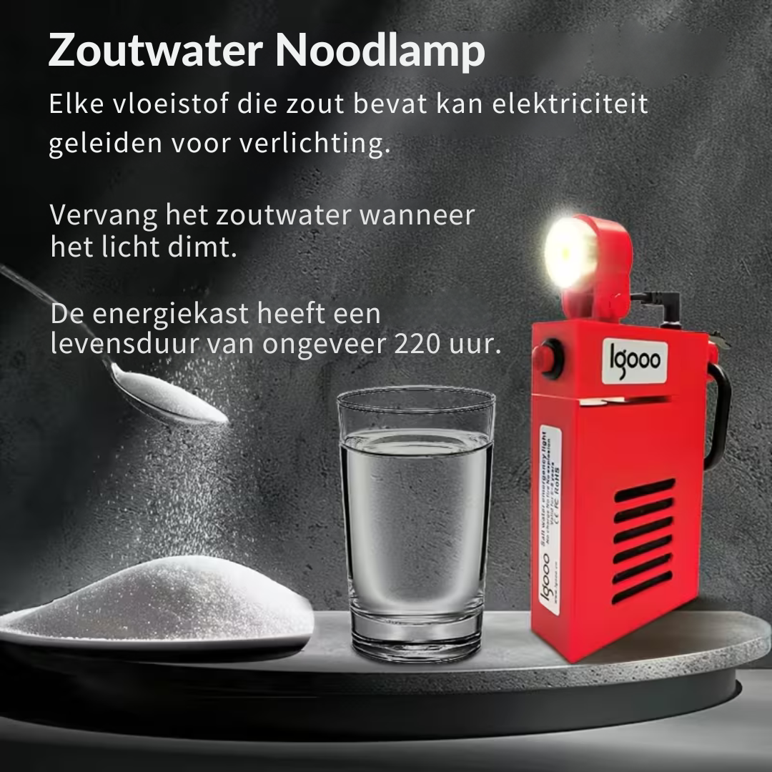 Zoutwater Noodlantaarn – Batterijvrij!!