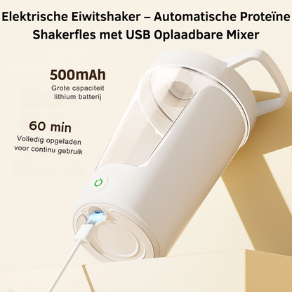 Elektrische Eiwitshaker – Automatische Proteïne Shakerfles met USB Oplaadbare Mixer