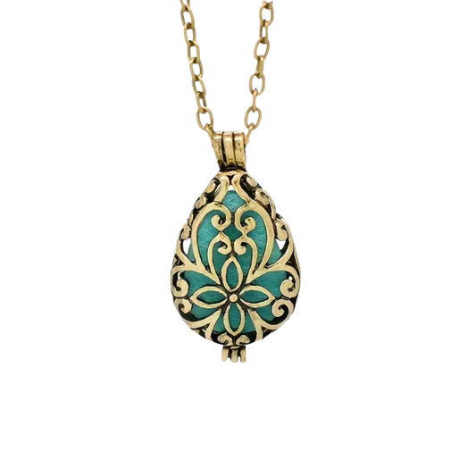 Zengeurketting – Vintage Aroma Diffuser Hanger | Essentiële Olie Geurketting Bohemian Style – Ontspanning & Cadeau