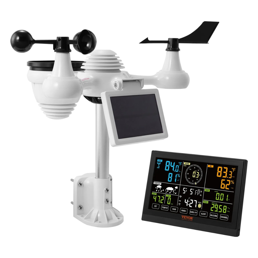 MeteoConnect Pro – Wi-Fi Weerstation met Solar Sensor App & Weersvoorspelling | Hyperlokale Weerdata in Real-Time