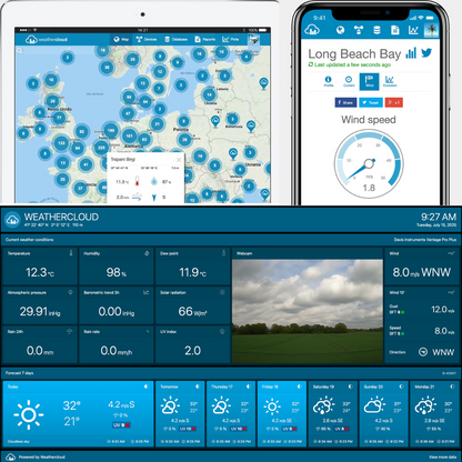 MeteoConnect Pro – Wi-Fi Weerstation met Solar Sensor App & Weersvoorspelling | Hyperlokale Weerdata in Real-Time